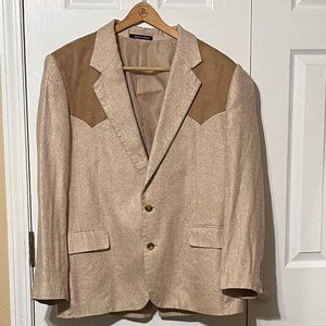 Panhandle Slim Tan and Beige Western Blazer